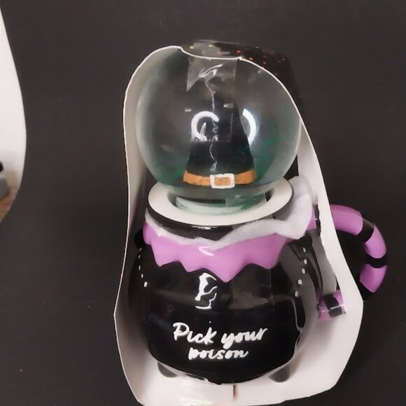 Witch "Pick Your Poison" Cauldron Mug Snow Globe Lid - Picture 5 of 5